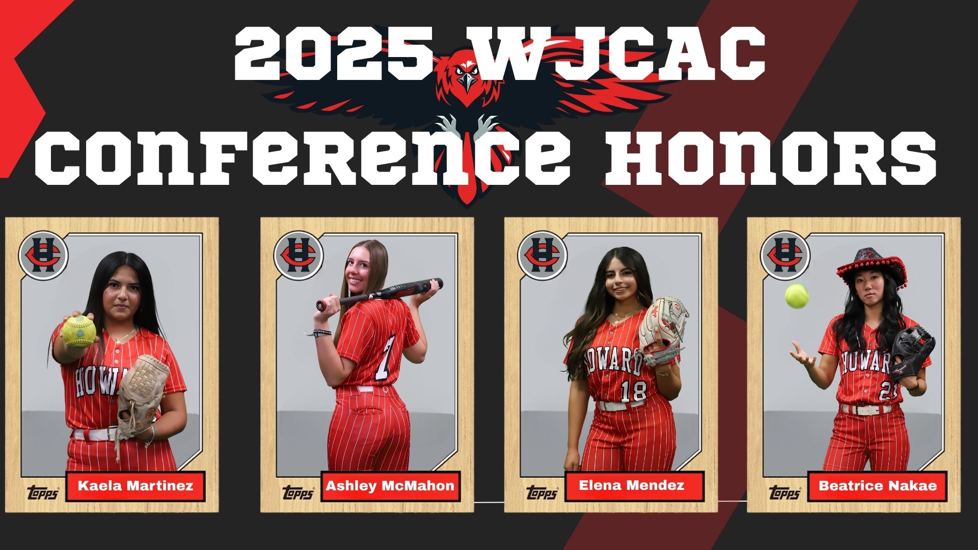 A graphic showing Hawk award winners